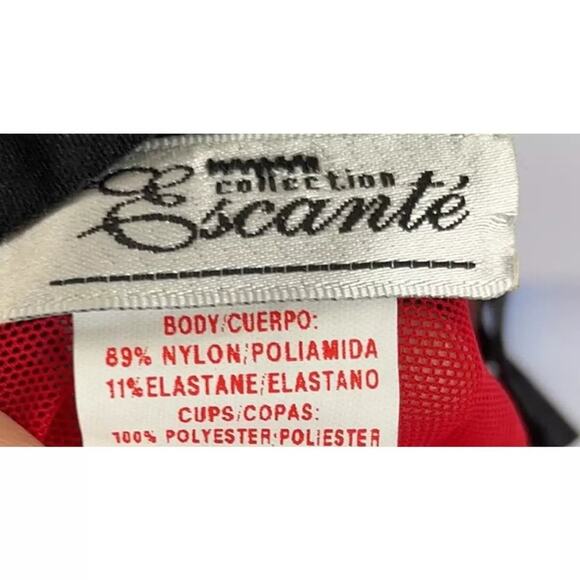 Escante Women's Sheer Babydoll Lingerie Nightie Set Red - Size Large - Picture 5 of 5